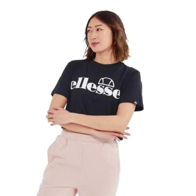 Image of ellesse Womens Silo Cropped T Shirt, Grey Marl, 14 EU