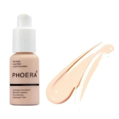 Image of Glamza PHOERA Foundation Concealer Makeup Full Coverage Matte Brighten Long Lasting UK (101 PORCELAIN)