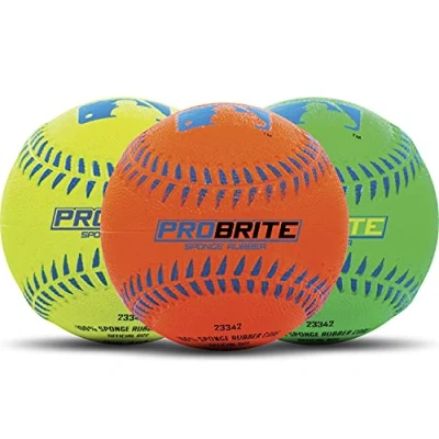 Image of Franklin Sports Pro Brite Neon Rubber Teeball MLB Youth Tball Baseball + Softball Indoor &amp; Outdoor Use