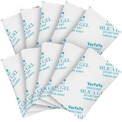 Image of VacYaYa 1 Gram(250Packs) Food Grade Moisture Absorber Silica Gel Desiccant Packets for Storage,Desiccant Packs Safe