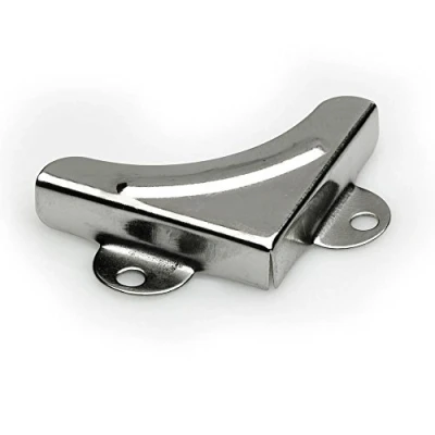 Image of Fort Fasteners Mirror Corner Bracket 32mm x 6mm Nickel Plated, Pack of 4