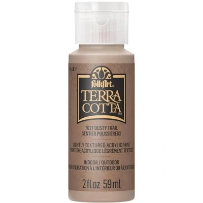 Image of Plaid Enterprises Dusty Trail Folkart Terra Cotta Textured Paint 2oz