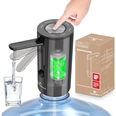 Image of KitchenBoss Water Bottles Pump Dispenser: USB Charging Electric Dispenser 1 5 Gallon