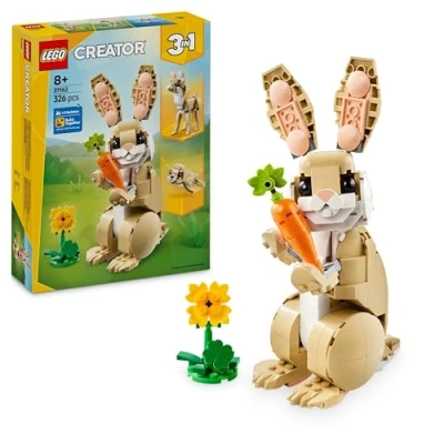 Image of LEGO Creator 3in1 Cute Bunny Toy Transforms into a Llama Figure or Seal Animals Building Set for Kids, 8+ Year Old Girls &amp; Boys Creative Birthday Gift Idea 31162