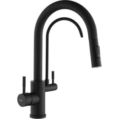 Image of REA Black Kitchen tap Eco Fresh B7564