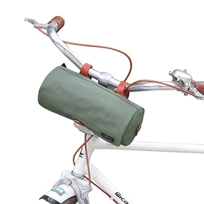 Image of Tourbn TOURBON Handlebar Bike Bag Waterproof Canvas Front Cycling Bags with Shoulder Strap