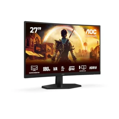 Image of AOC Gaming C27G42E 27 inch Full HD Curved Monitor, 180 Hz, 0.5 ms, FreeSync Premium (1920x1080, 1x HDMI 2.0, DisplayPort 1.4) black