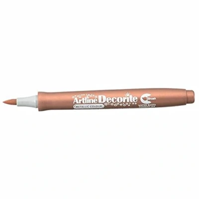Image of Artline &#039;Decorite&#039; Bronze Brush Marker Pen for Card, Glass, Metal and Plastic