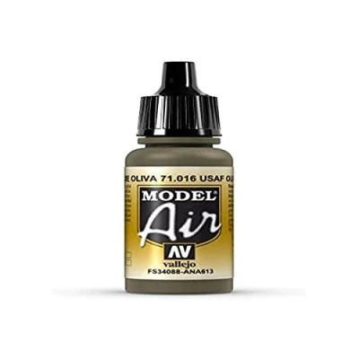 Image of Vallejo Model Air 17 ml Acrylic Paint USAF Olive Drab