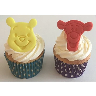 Image of 3 Winnie The Pooh &amp; Tigger Sugar Cake Toppers Made with Love Imagination in UK!