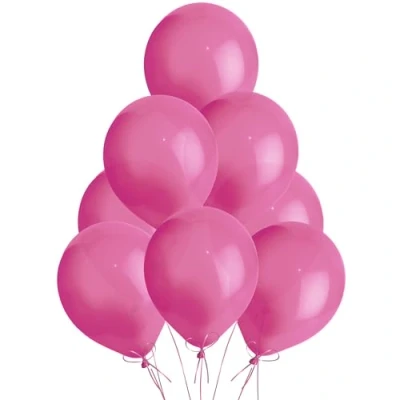 Image of SHATCHI Metallic Colour Pearlized 12&quot; Helium Quality Latex Balloons Birthday Wedding Anniversary Christening Christmas Communion Party Decoration Baloon, Fuchsia Pink