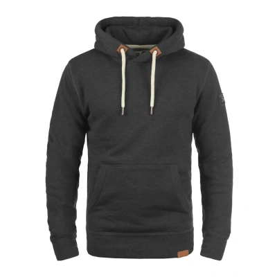 Image of Solid Sdtriphood Hoodie, Men&#039;s, Size: Large, Dark grey melange