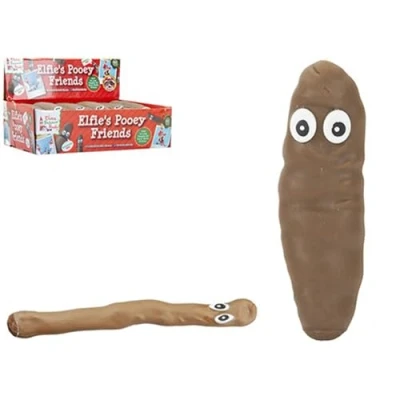 Image of Adorable Brown Elf Tastic Pooey Friends with Eyes 14cm Fun &amp; Unique Collectible Perfect for Kids Humor Enthusiasts