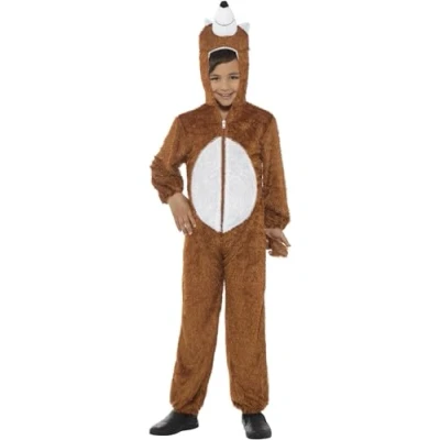 Image of Smiffys Fox Costume, Medium with Hooded Jumpsuit, Children&#039;s Animal Fancy Dress, Dress Up Costumes