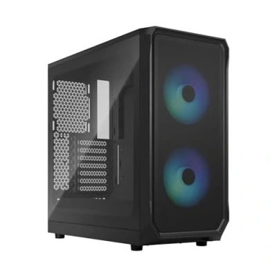 Image of FRACTAL DESIGN Focus 2 ATX Full Tower PC Case Black, Black