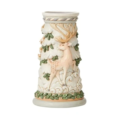 Image of Enesco Jim Shore Heartwood Creek Woodland Deer Candle Holder Without