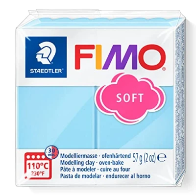 Image of STAEDTLER 8020 305 FIMO Soft Oven Hardening Polymer Modelling Clay Pastel Aqua (1 x 57g Block)