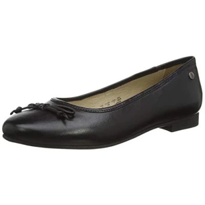 Image of Hush Puppies Women&#039;s Naomi Closed Toe Ballet Flats, Black, 6 UK