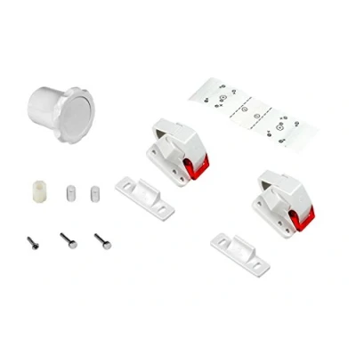 Image of Emuca 8929420 Magnetic Baby proofing Safety Drawer/Cabinet/Cupboard/Wardrobe (2 Locks + 1 Key), White