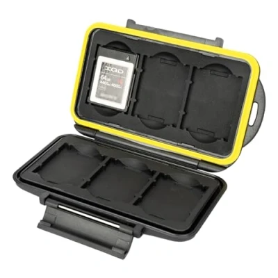Image of JJC Sturdy and Rigid Memory Card Storage Case fits 6 x XQD CFexpress Type B Cards