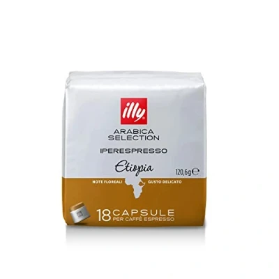Image of Illy 6 Packs of 18 Capsules Monoarabica Ethiopia Copper Coffee