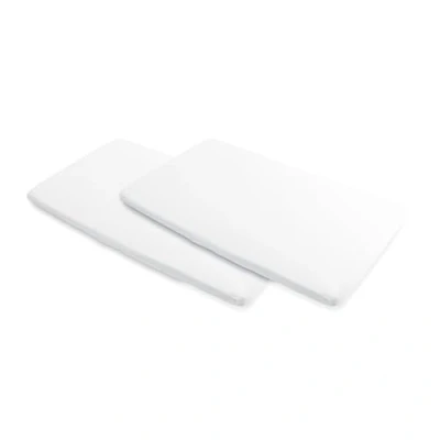 Image of Maxi Cosi Iris Bedsheets for The Mattress of Compact 2 in 1 Travel cot (Pack x2), White