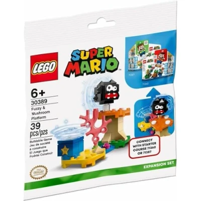 Image of LEGO Super Mario Fuzzy and Mushroom Platform Polybag Set 30389 (Bagged)
