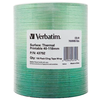 Image of CD R Printable, 52x 700MB, Pack of 100
