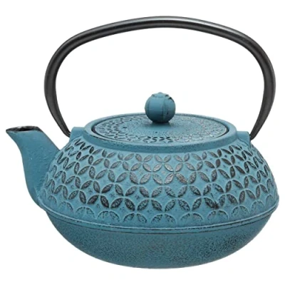 Image of Cast Iron Teapot with Removable Filter 1 L Capacity Blue