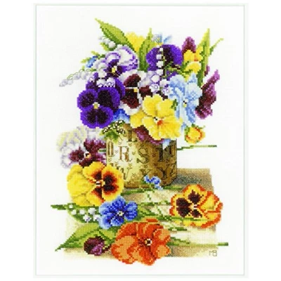 Image of Lanarte Pot of Pansies (AIDA)