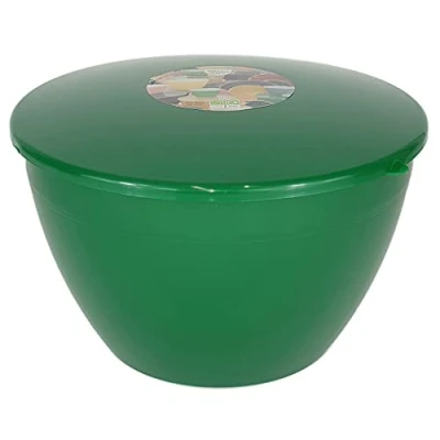 Image of Christmas pudding bowls with lids Green basin and lid steam safe in sizes 1/4, 1/2, 1, 2 or 3 Pint (3 x 3)