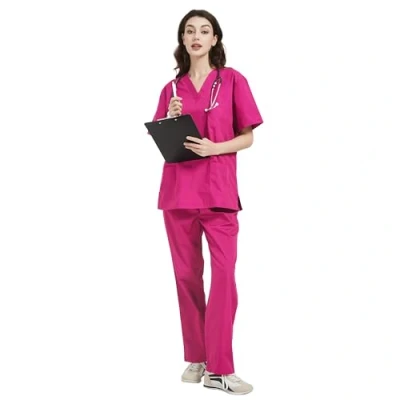 Image of MISEMIYA Uniforms Unisex Scrub Set Medical Uniform with Top and Pants Ref.6801 6802 Medium, Purple 68