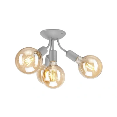 Image of Viggo Multi Arm Semi Flush Ceiling Light Silver, 4x E27