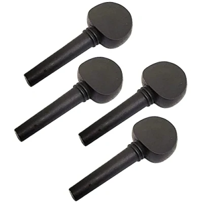 Image of 4 Pcs Violin Fiddle Tuning Peg 4/4 Size Set Wooden Replacement Imitative Ebony Wood