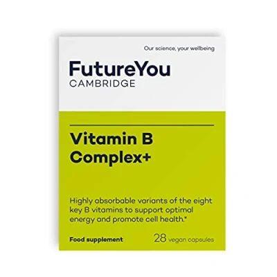 Image of Vitamin B Complex+ Supplements 8 Key Vitamins for Optimal Cell Health Energy Capsules with Biotin and High Strength B12 Tiredness Fatigue by FutureYou Cambridge