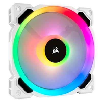 Image of Corsair LL120 LL Series, 120 mm Dual Light Loop RGB LED, PWM, High Airflow Fan White (Single Pack)