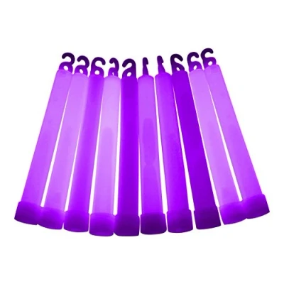 Image of 6 inch Premium (15mm) Glow Sticks (10 Pack, Purple)