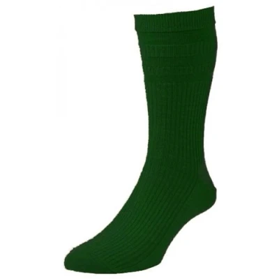 Image of HJ90 Hall MENS SOFTOP No Elastic Wool Rich Socks 6 11 3pk Green