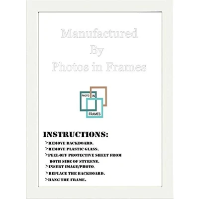 Image of Photo, poster, Picture Frames Black White Silver Oak (White, 30&quot; X 20&quot;)