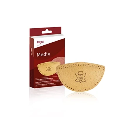 Image of Longitudinal Arch Support Men Women Sheep Leather Orthotic Medix Wedge Shoe Insoles Inserts with Moosgummi for Pain Relief Pad, 35 37 EUR / L2 4 UK L4 6 US, Beige