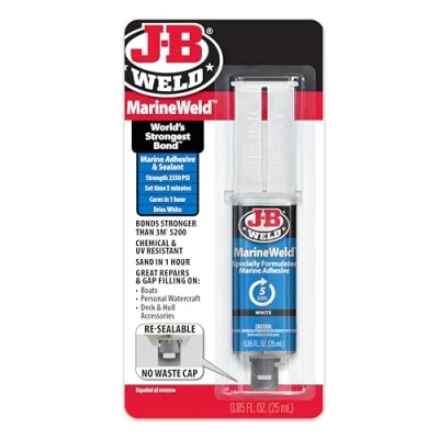 Image of J B Weld 50172UK &quot;Marineweld&quot; Waterproof Adhesive, White, 25 ml