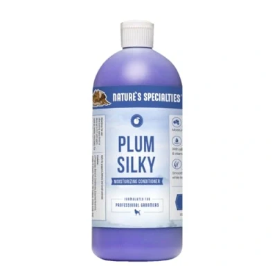 Image of Nature&#039;s Specialties Plum Silky Dog Conditioner Moisturising for Dogs Revitalises Coat With Silk Proteins, Keratin &amp; Vitamins Softens the Removes Static, 946ml