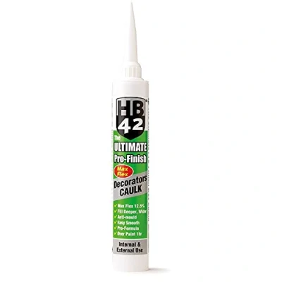 Image of HB42 The Ultimate Pro Finish Max Flex Decorators Caulk 380ml Internal &amp; External Anti Mould Overpaintable White