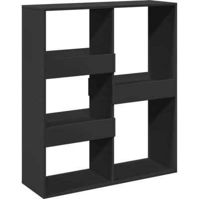 Image of vidaXL Room Divider Black 100x33x115 cm Engineered Wood