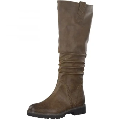 Image of MARCO TOZZI Women&#039;s 2 25623 27 Long Shaft Boots Knee High, Cognac Antic, 7.5 UK