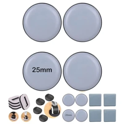 Image of Quantum Leap Furniture Sliders, 25mm Round Moving Slider and Glider Mover Pads for Heavy (Pack of 4) (25mm)