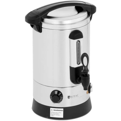 Image of Royal Catering Hot Water Dispenser Kettle Electric Boiler Double Walled 6.5L 1500W RC WBDW6 (Stainless Steel, Plastic, 30 110 C, Level Indicator, Keep Warm Function)