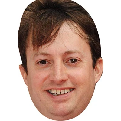 Image of FoxyPrinting David Mitchell Tv Stars 2018 Celebrity Cardboard Party Face Mask Fancy Dress