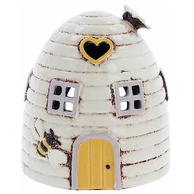 Image of Village Pottery Cream Beehive Dome Tealight Holder (330951)