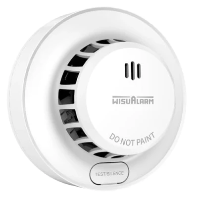 Image of Smoke Alarm 10 Years Lifepan, 5 Battery, alarms for Home, with Replaceable Fire Test/Silence Button, Detector, 85dB, Conforms to EN14604, UKCA (1PCS)